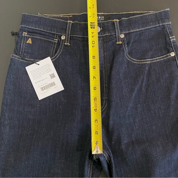 Able NWT Wide Leg Holly Kick Flare Jeans Dark Blue Size 29 - Picture 7 of 10